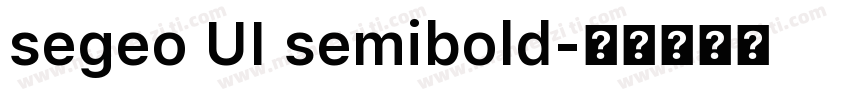 segeo UI semibold字体转换